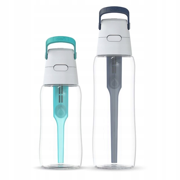 Zestaw 2 butelek Dafi Solid: 0,5 l Turkusowa i 0,7 l Jeansowa