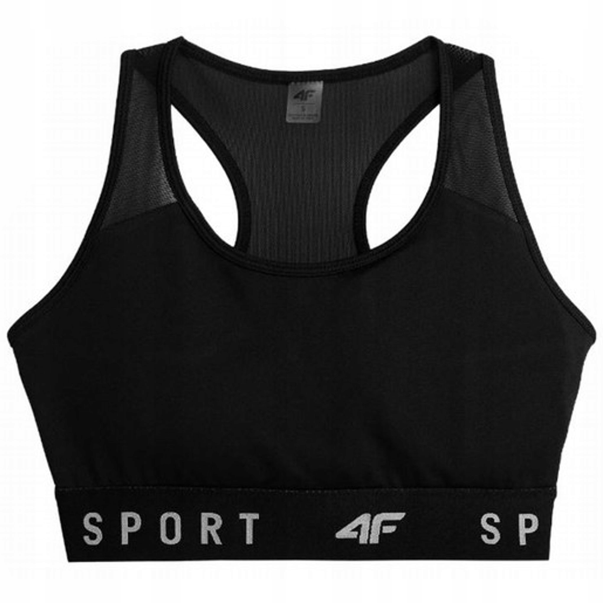 4F Biustonosz Sportowy STAD350 Czarny S