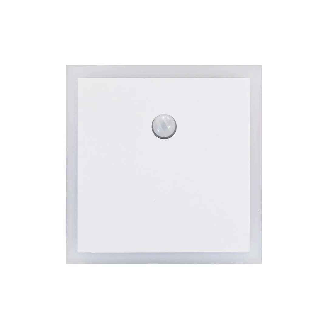 Led schodišťová lampa čtvercová, bílá s pohybovým senzorem Eko-Light