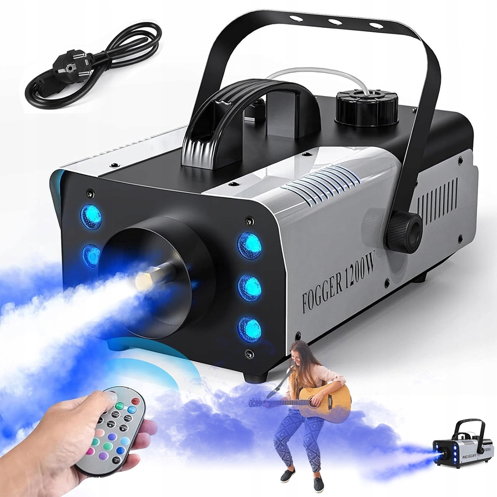 Výrobník Kouře 1200W 6 Barev Rgb 160M3/MIN Malý Výkonný S Dálkovým Ovládáním