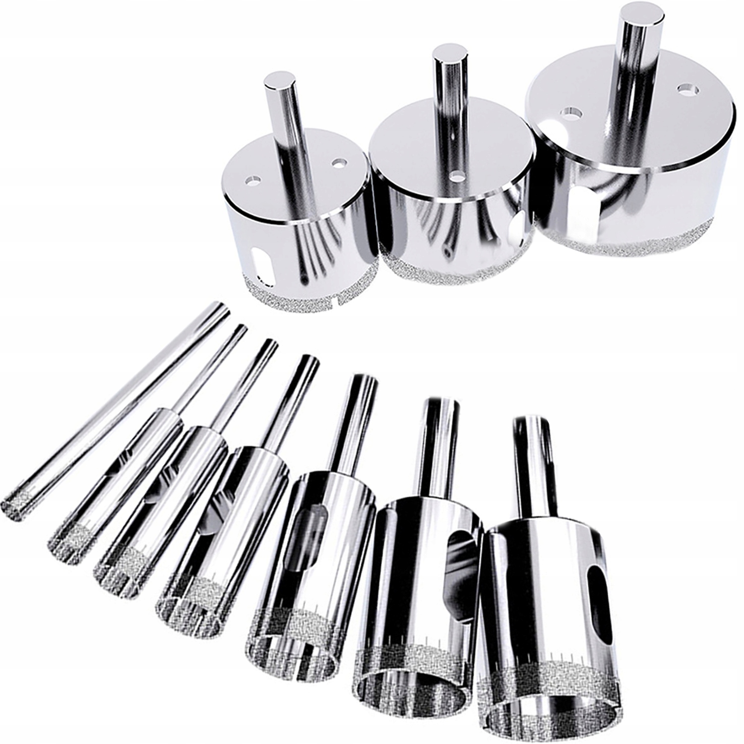 Korunkový Vrták 68 MM Pro Trubky Ústředního Topení, Sada 10 Ks