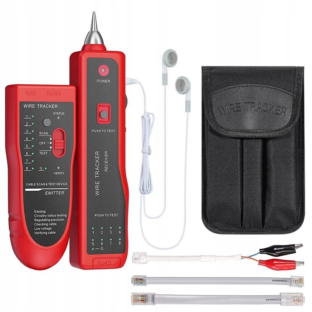 Wielofunkcyjny Tester Kabli Sieciowych LAN RJ45 RJ11 Z LED