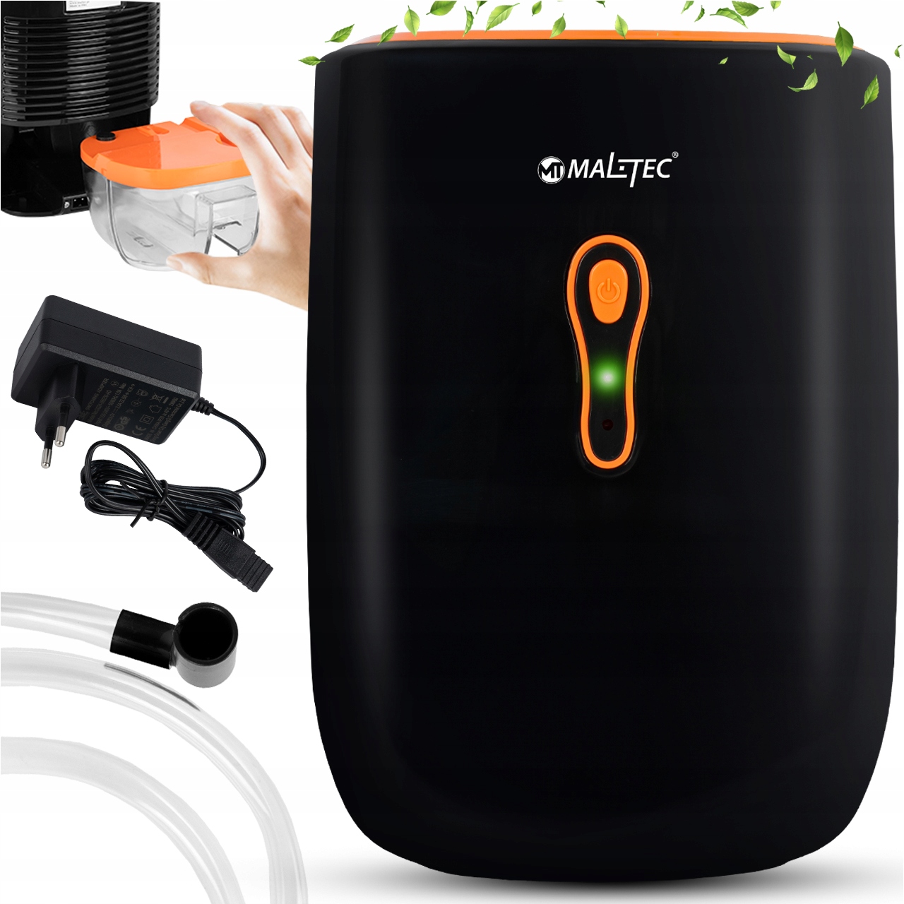 OSUSZACZ POWIETRZA POCHŁANIACZ WILGOCI CICHY WYDAJNY MALTEC 0,8L CZARNY