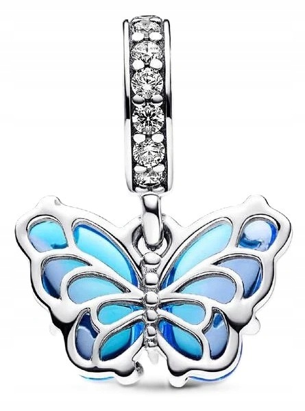 Přívěsek Pandora Přívěsek Motýl Z Modrého Skla Murano 792698C01