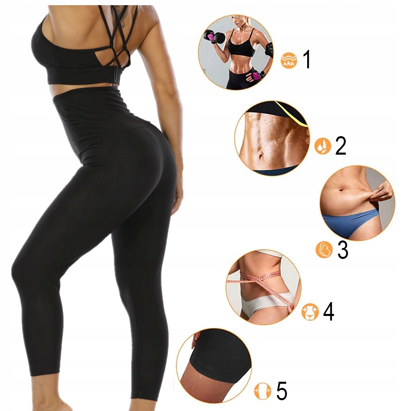 LEGINSY MODELUJĄCE SPODNIE ODCHUDZAJĄCE TERMICZNE Rozmiar 2XL/3XL