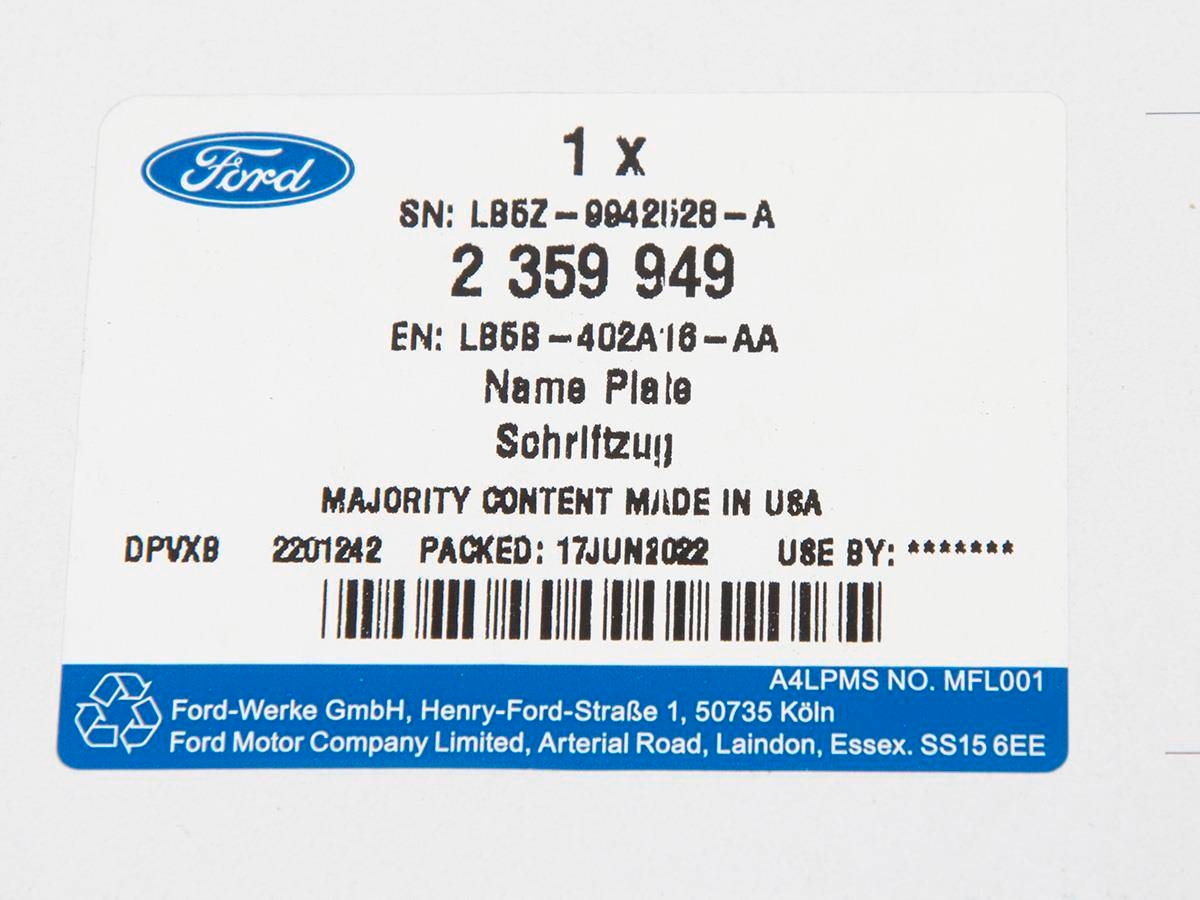EMBLEMAT FORD KLAPY TYŁ EXPLORER 20- 127 MM Numer katalogowy części LB5B-402A16-AA