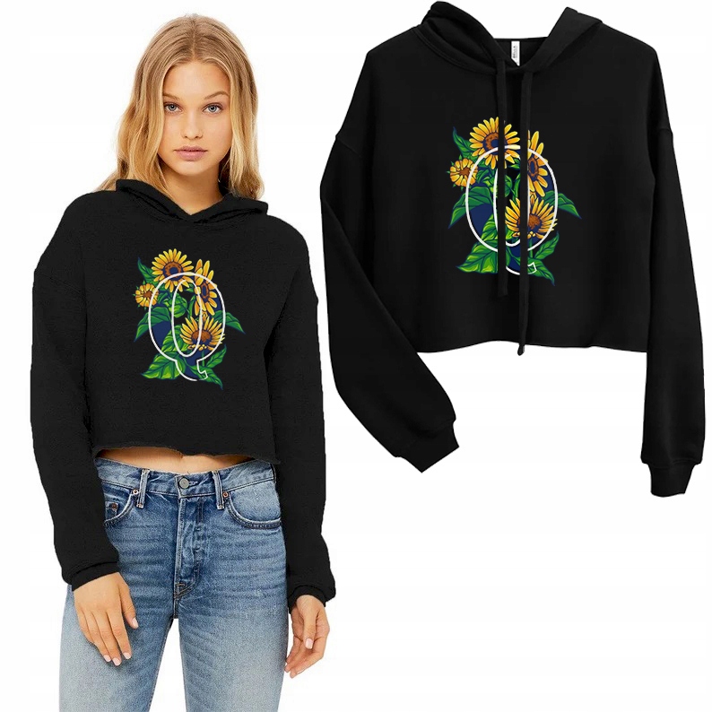 Pohodlná krátká Mikina Cropped Sunflower Wz L