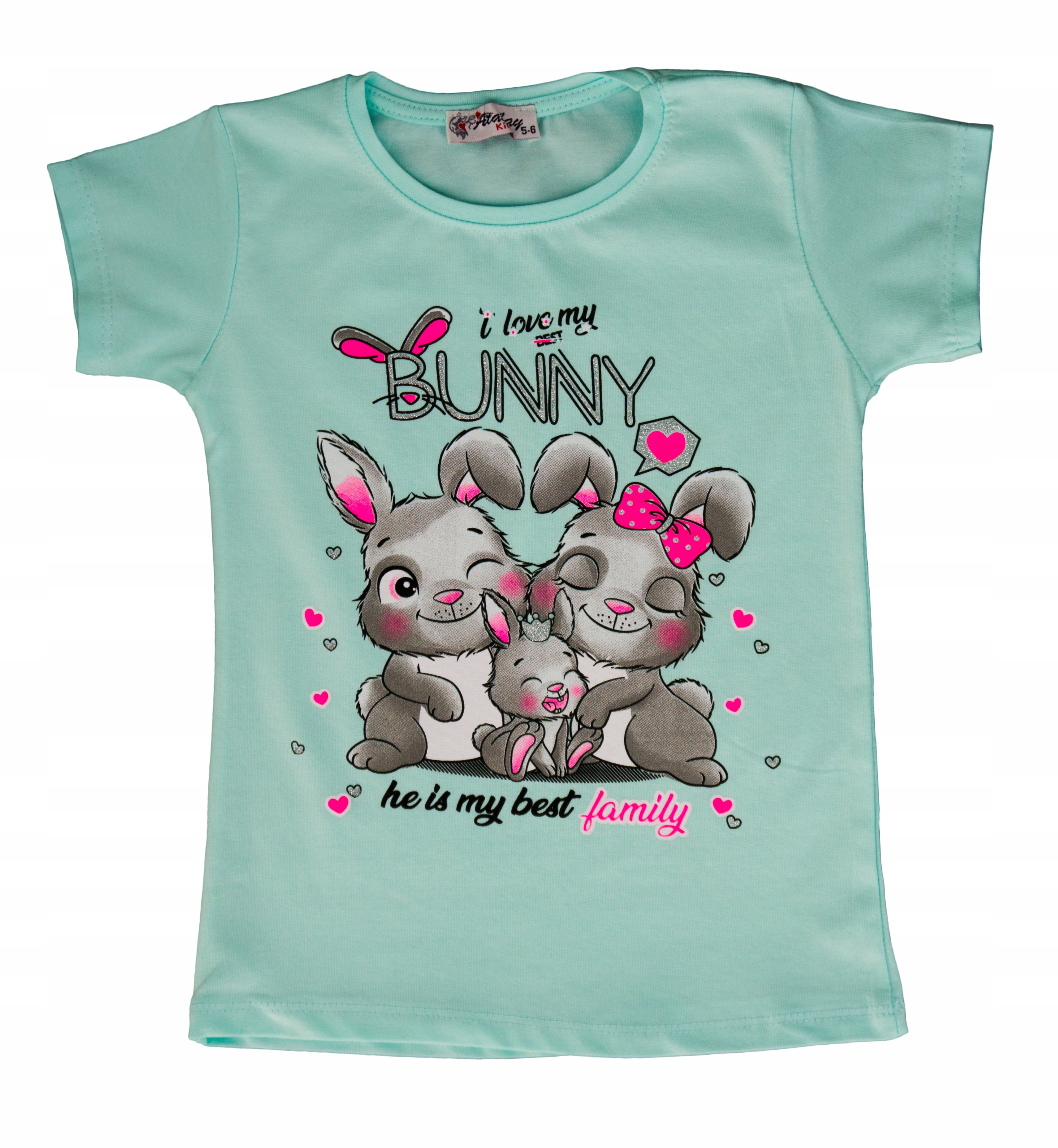 

Z533 Bluzka T-shirt koszulka króliczki 128