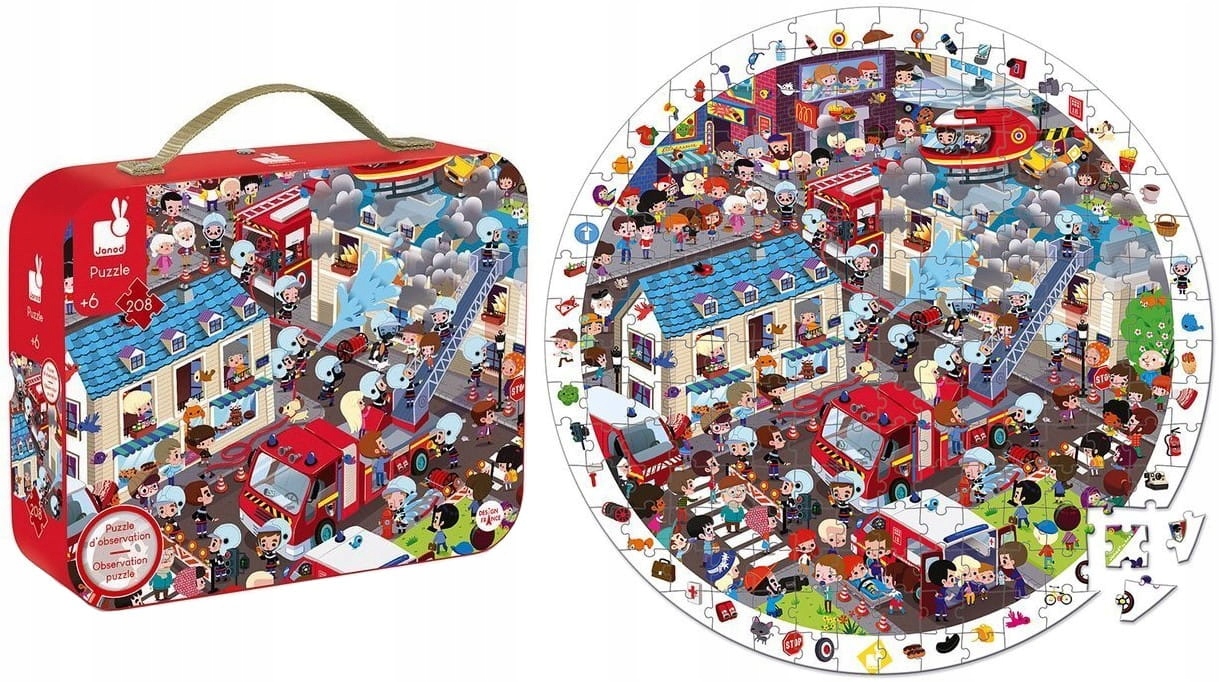 

Puzzle Obserwacyjne Straż Pożarna Janod 208 elem.