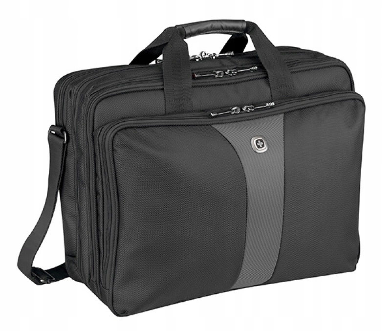 Taška na notebook Wenger Legacy, 17", 420x320x210 mm, čierna/sivá