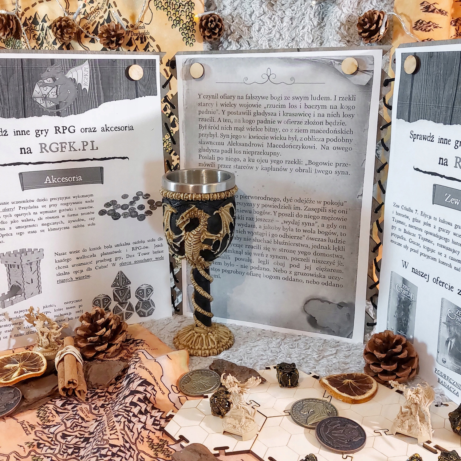 PIERWSZY PRZEDWIECZNY DREWNIANY EKRAN MISTRZA GRY Producent RGFK