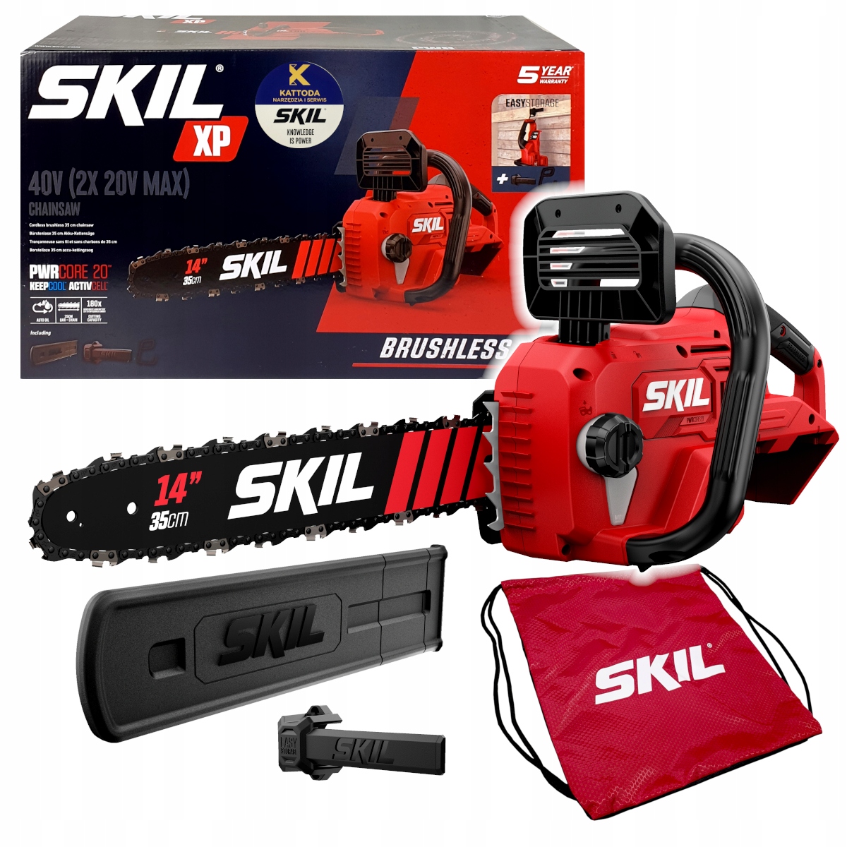 Piła łańcuchowa akumulatorowa Skil 2x20V 0541 35cm Body Solo