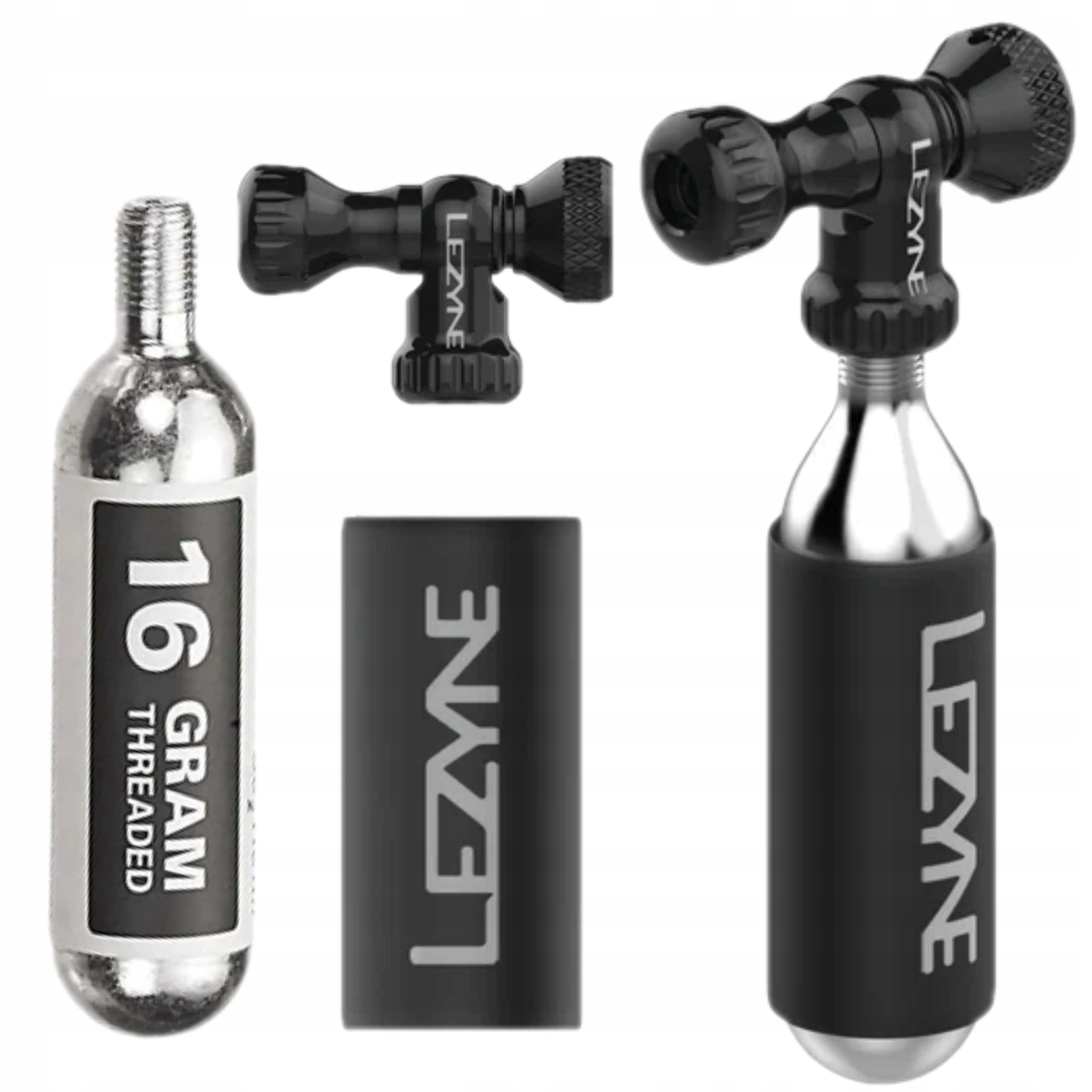 CO2 pumpa Lezyne Control Drive 16g Presta Schrader Pumpička na náboje náboj