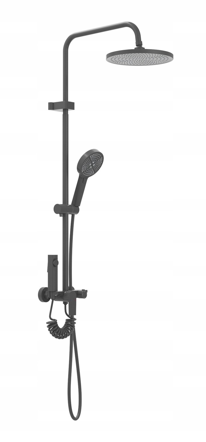 Dažďová Sprcha Súprava Sprchová Hlavica Do Kúpeľne Cleo Gun Grey