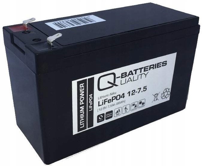 Akumulator Litowy LiFePO4 12V 7.5Ah 96Wh Ups Alarm