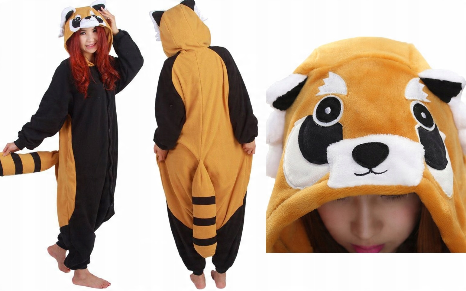 

Czerwona Panda Szop Piżama Kigu Onesie XL 16 CH1S