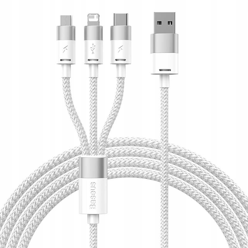 

Kabel Usb 3W1 Baseus Przewód Usb-c Micro Usb 3,5A