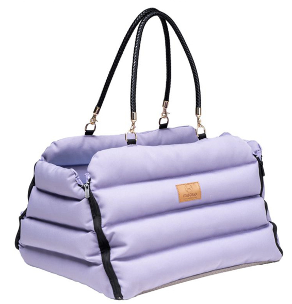 Levně Misoko Přepravka s Pelíškem pro psy a kočky 45x40x25 cm fialový