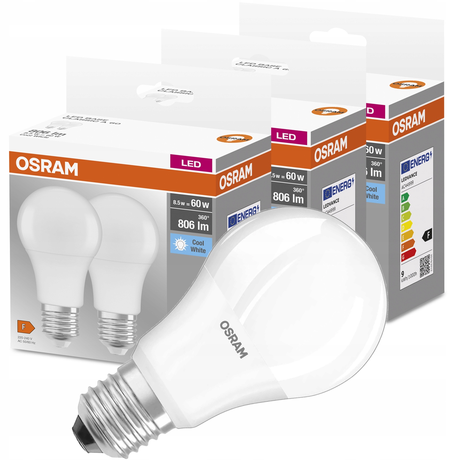 

6x Żarówka Led E27 8,5W 60W 806lm Osram 4000K