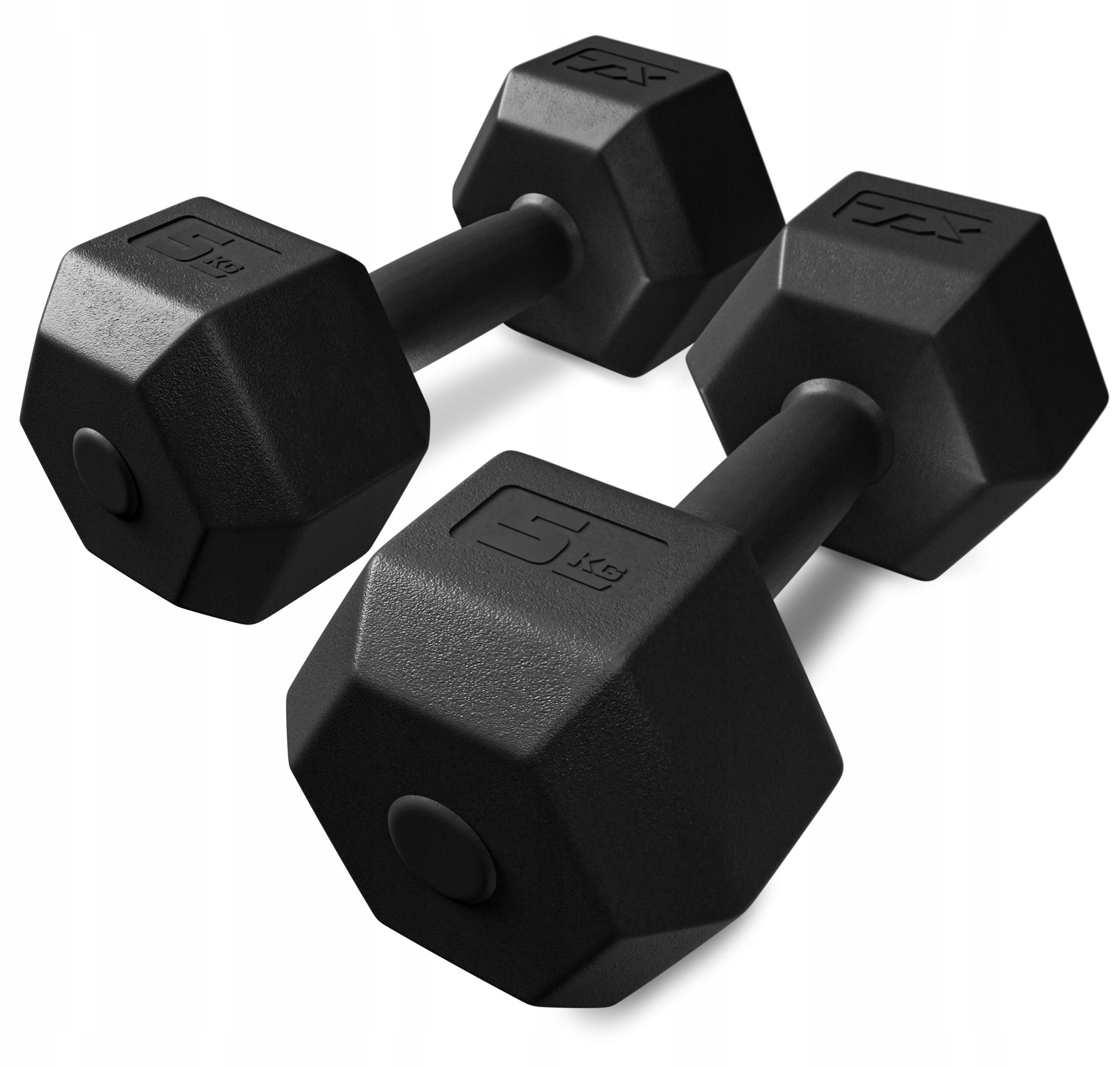 Činky 10 kg, bitumenové, sada činek jako dárek 2 x 5 kg 2 ks