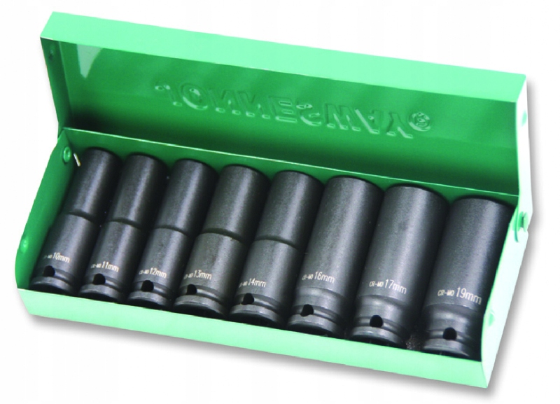 JONNESWAY KLUCZE NASADKI UDAROWE DŁUGIE 3/8" 8 SZT