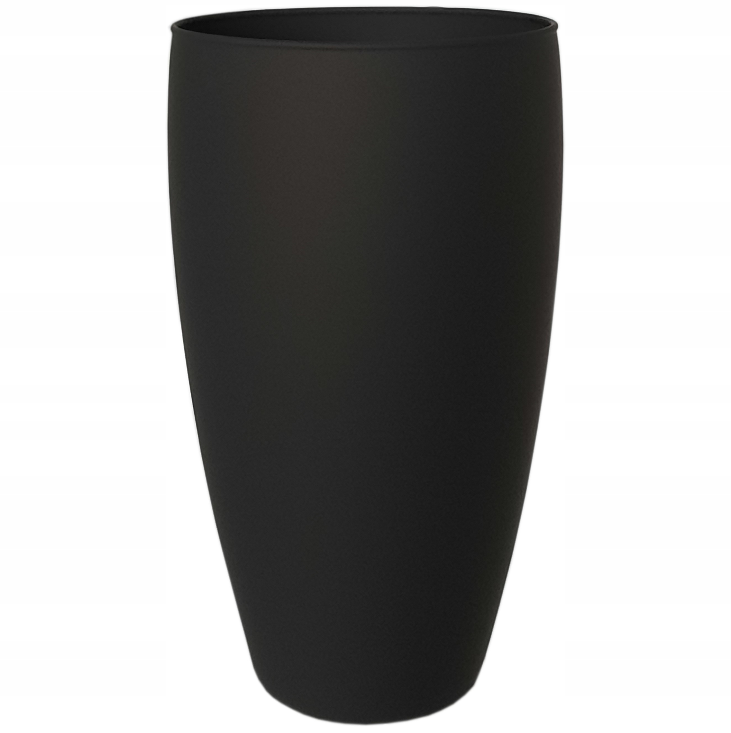 

Wazon szklany na kwiaty wysoki Czarny Mat art deco