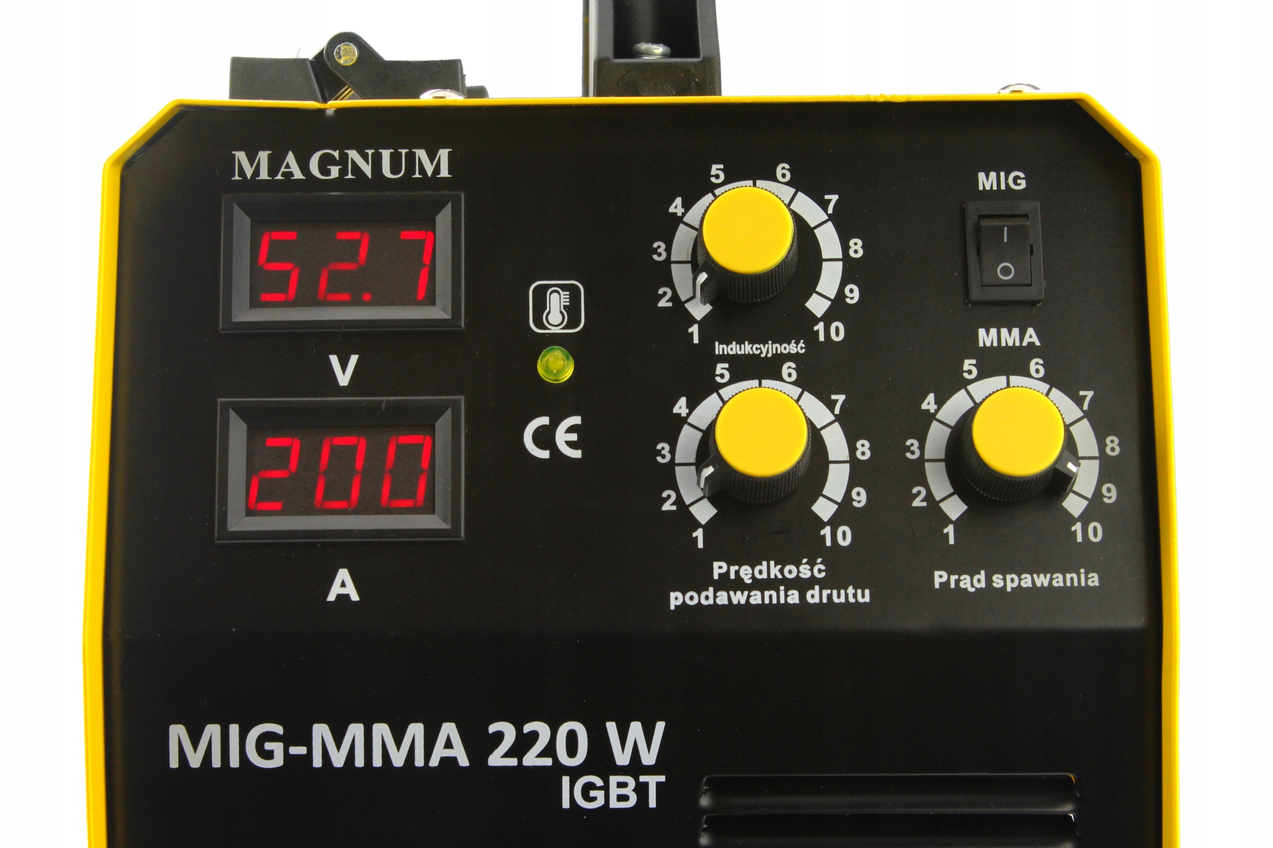 Spawarka migomat MIG MAG Magnum MIG 220W MMA ZESTAW Moc pobierana 6.4 kVA