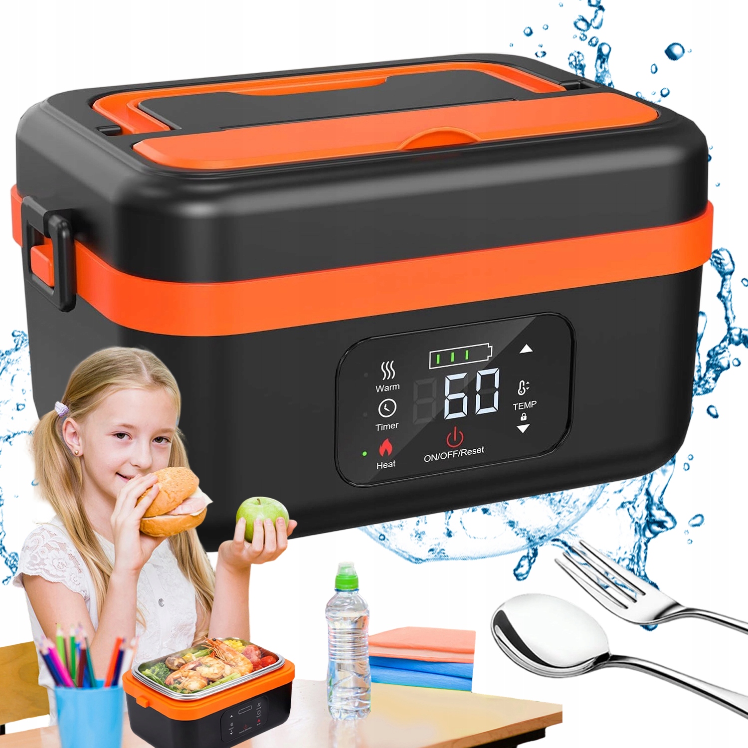 Bezdrátový Ohřívač Obědového Boxu 1 L Bez Vody Izolace Kancelář Budování Cestování