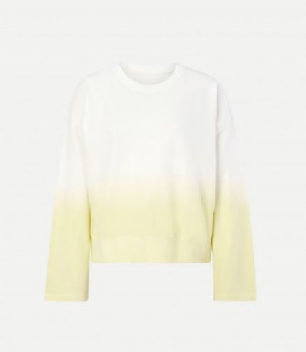 Juvia Mikina vel. XL, volný střih, bílá/žlutá, 307 vibrant, žlutá