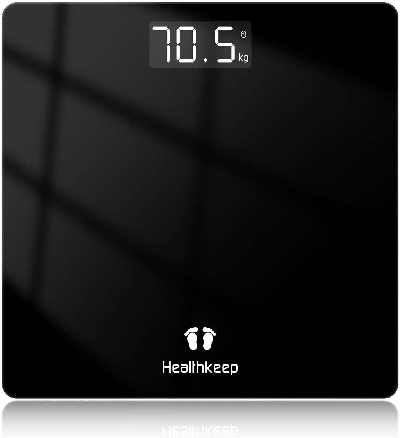 Healthkeep Waga ciała cyfrowa precyzyjna ze szkła czarna