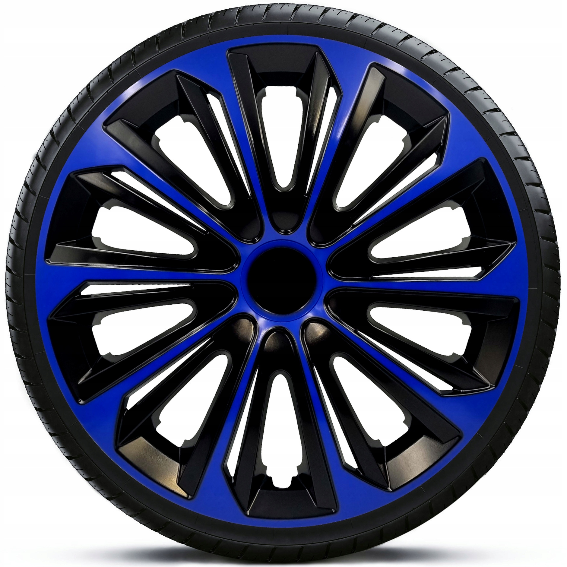 

4x Kołpaki 15 Strong DC Czarno Niebieskie Tuning