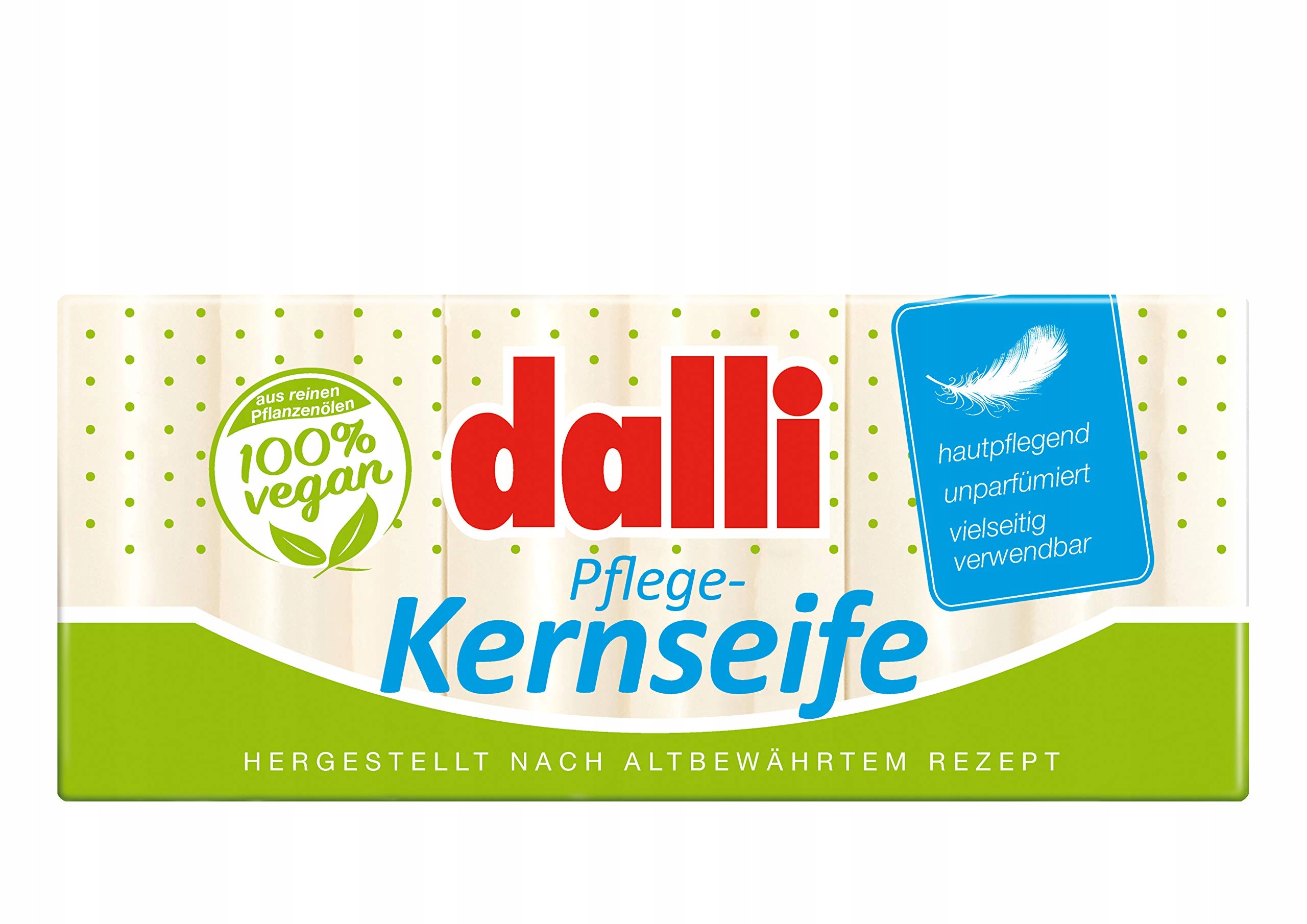 Rostlinné mýdlo Dalli Kernseife 3 x 125 g přírodní veganské bílé