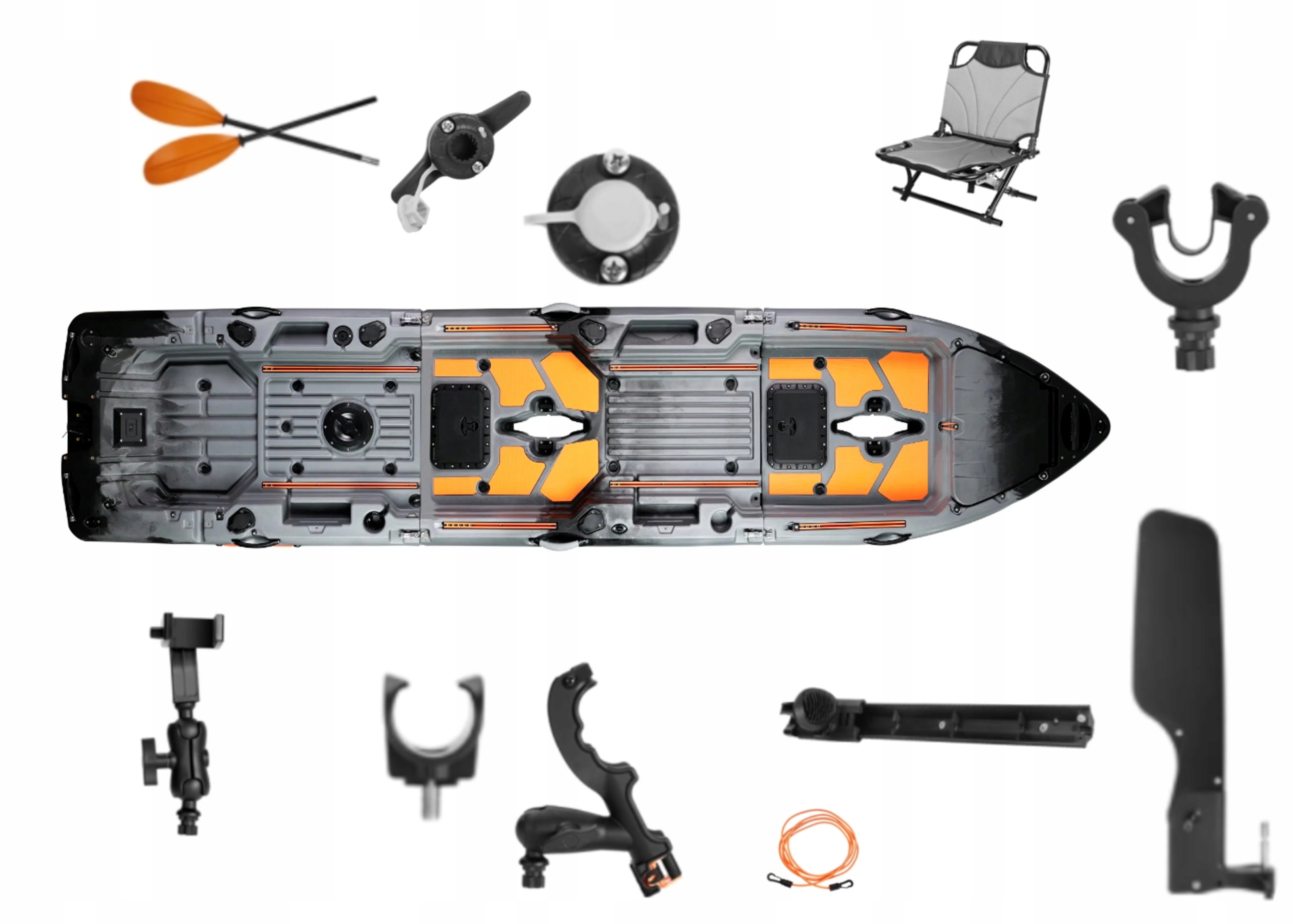 Kajak Wędkarski Haibo Baittrack Split Type kajak modułowy składany 2osobowy