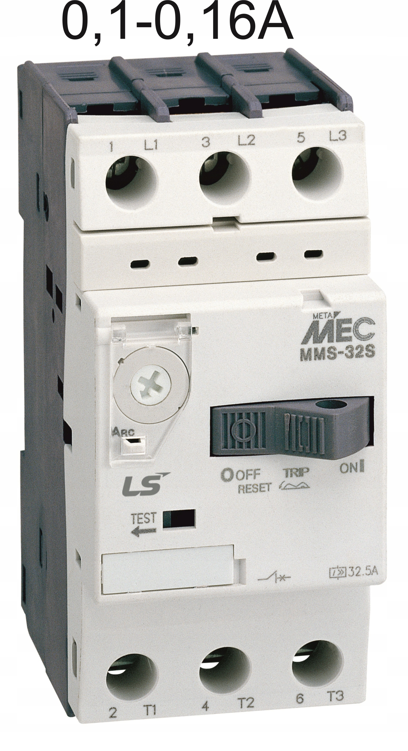 Motorový spínač termik 0,1-0,16A MMS-32 0,03 kW