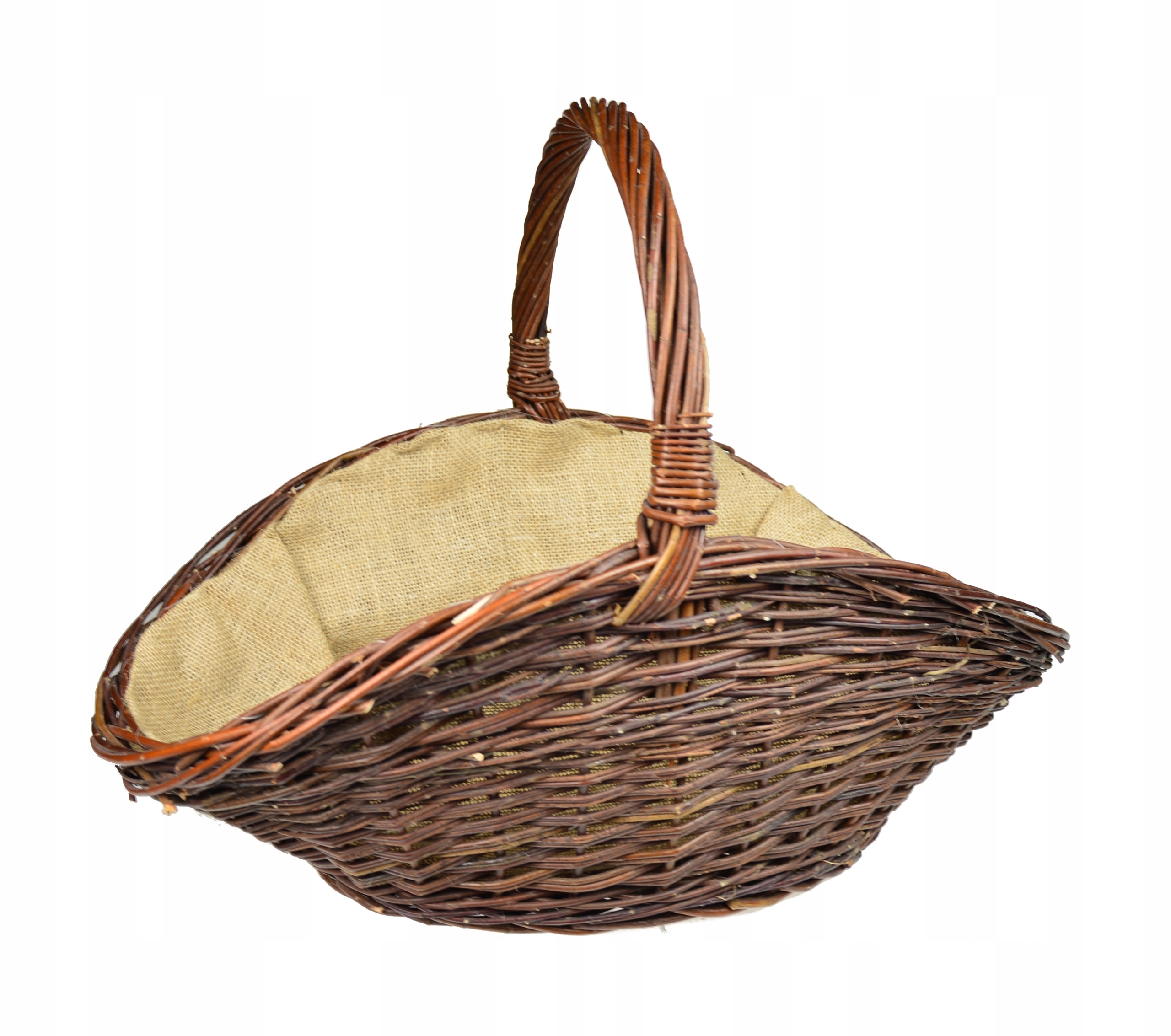 Wiklinowy KOSZ NA DREWNO koszyk do kominka JUTA