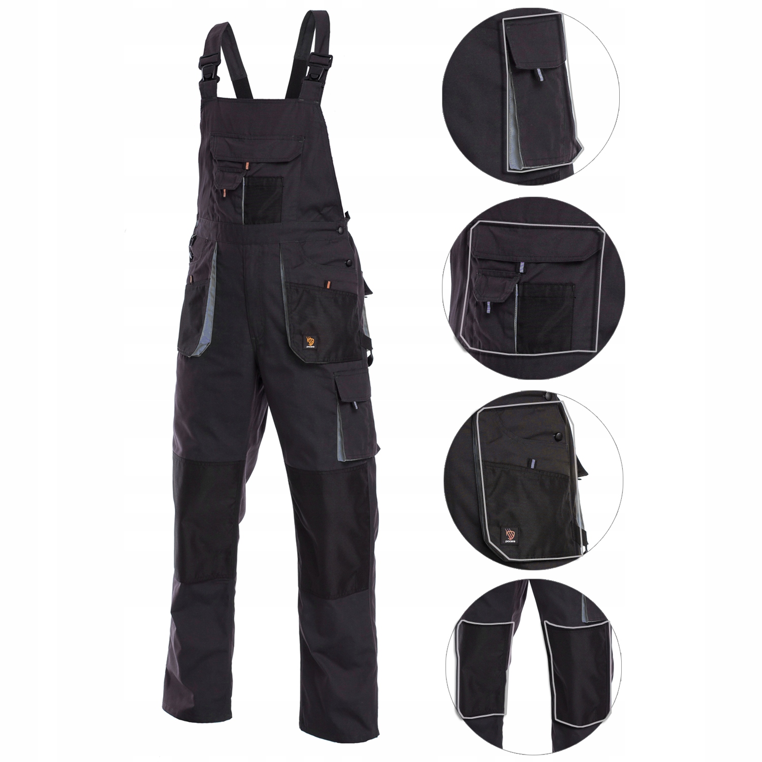 

Spodnie Robocze Ogrodniczki Potrójne Szwy rozm 56