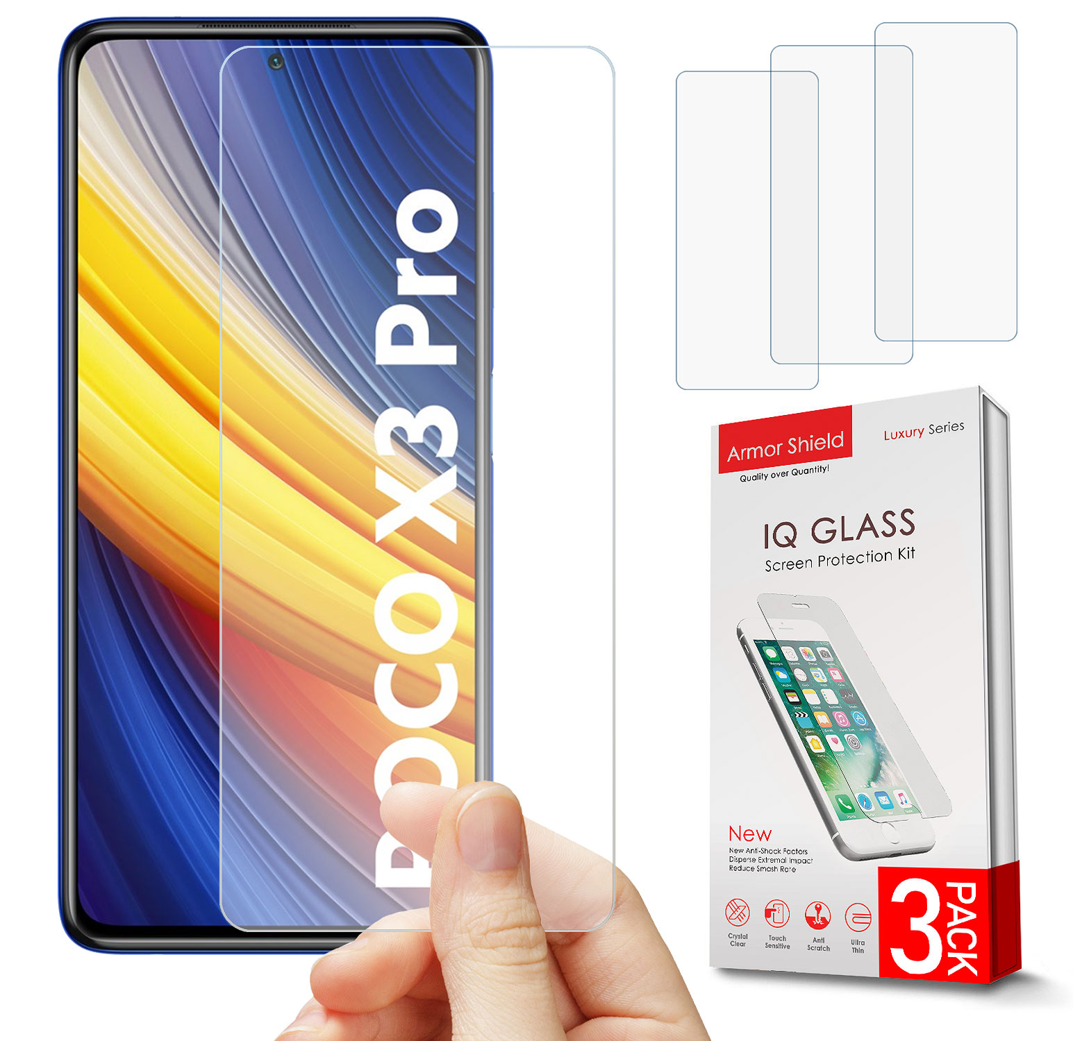 

3SZT Szkło Pancerne Do Xiaomi Poco X3 Pro
