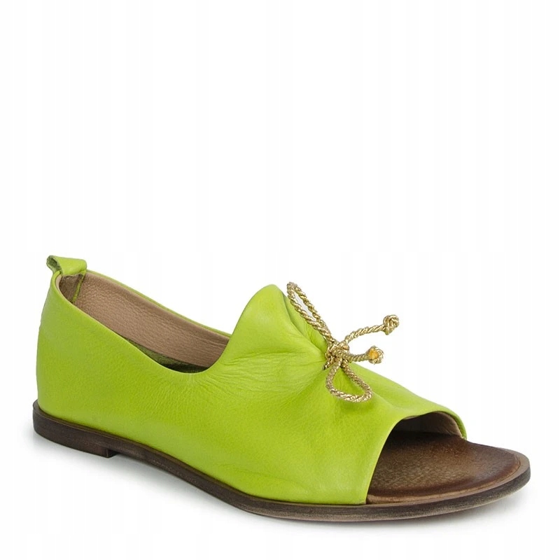 Nicole 2660 Zelené Kožené Sandály 37