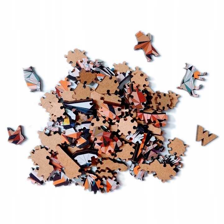 Puzzle Drewniane Dla Dzieci Ryś 100 puzzli Układanka Logiczna Drewniana A5 Kolekcja WOOD YOU DO