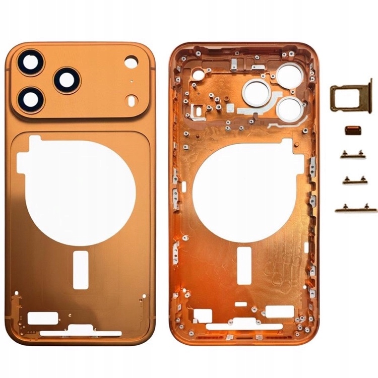Obudowa Korpus Middle Frame Przyciski Ramka Do Apple iPhone 17 Pro Orange