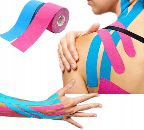 

Tape Tejpy Kinesiotaping Tejp Taśma Plastry 5mx5cm
