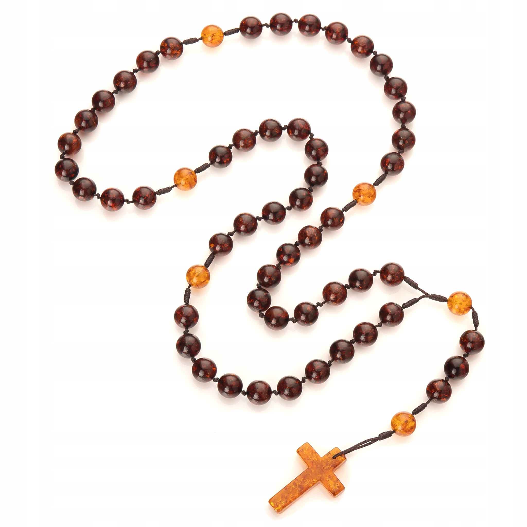Velký růženec z baltského jantaru|Unikátní dárek k Vánocům|