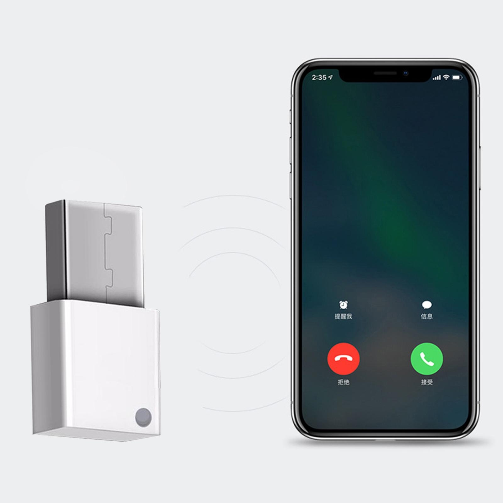 Adapter USB Bluetooth 5.0 Mini, bezprzewodowy, biały Marka bez marki