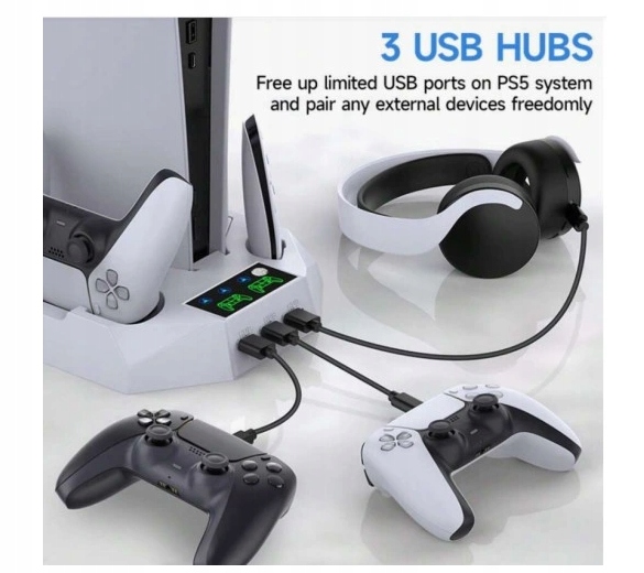 Podstawka Chłodząca Stojak Stacja Dokująca do PS5