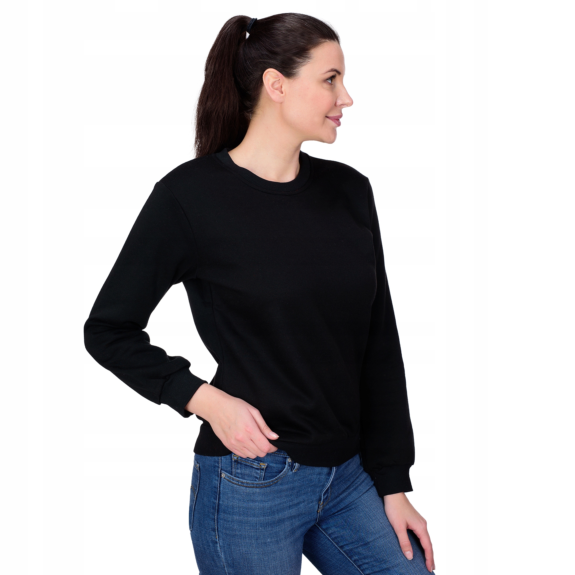 

D01 r. L Gładka Bluza Damska Bawełna