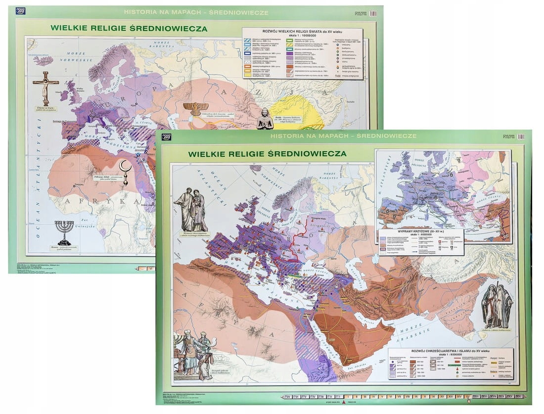 Wielkie Religie Średniowiecza Mapa Ścienna Ne