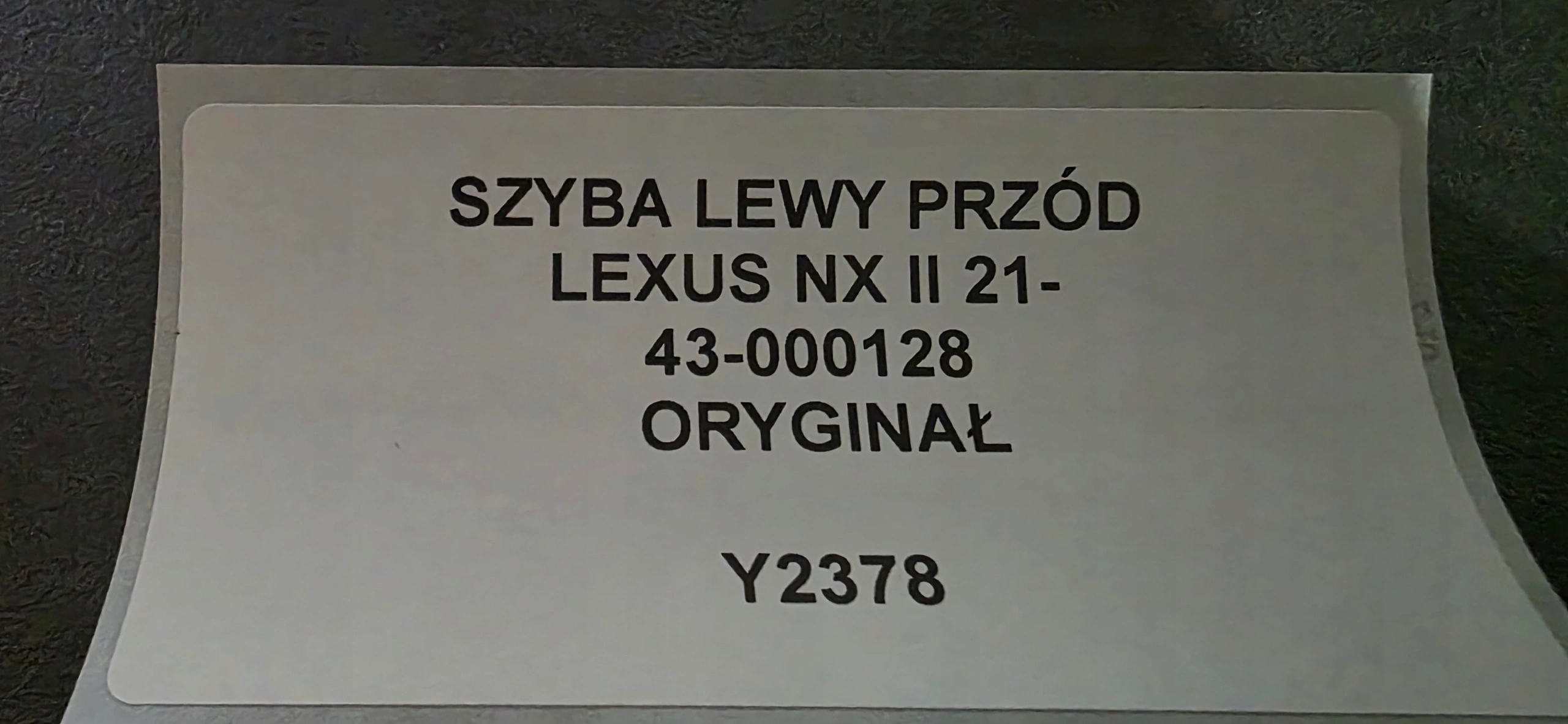 window left front LEXUS NX II 21- original 43-000128