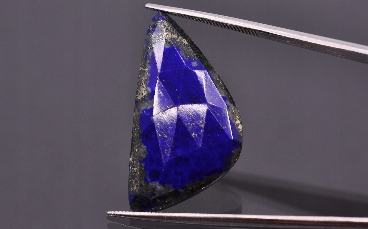 Lapis lazuli rozeta fantazijní 28x15 mm