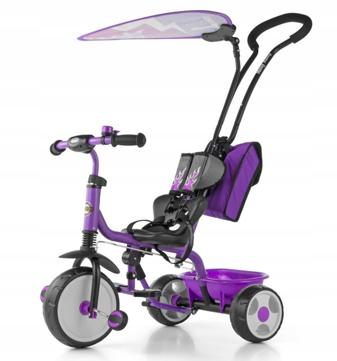 Rower trójkołowy Milly Mally Boby Deluxe Fioletowy