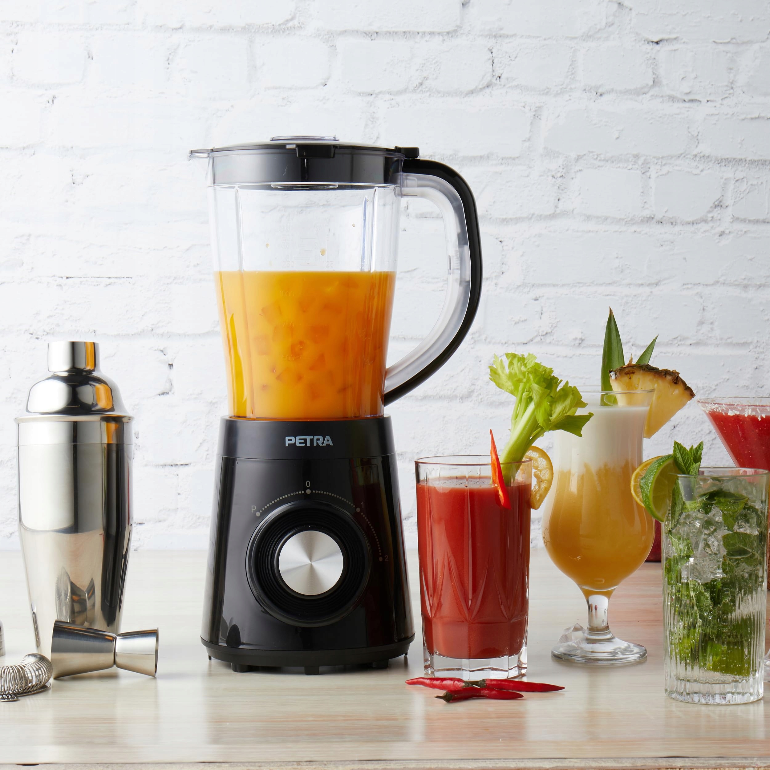 PETRA Zestaw Blender Koktajlowy 500W 1,5L Stal Nierdzewna 2 Prędkości — miniatura 3